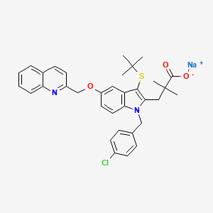 molecular formula C34H34ClN2NaO3S B1662881 Quiflapon Sodium CAS No. 147030-01-1