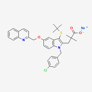molecular formula C34H34ClN2NaO3S B1662881 Quiflapon sodium CAS No. 147030-01-1