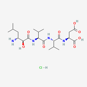 molecular formula C21H38N4O8  HCl B1662887 Amastatin hydrochloride CAS No. 100938-10-1