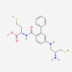 molecular formula C22H29N3O3S2 B1662898 （2S）-2-[[4-[[（2R）-2-氨基-3-巯基丙基]氨基]-2-苯甲酰]氨基]-4-甲基硫代丁酸甲酯 CAS No. 170006-73-2
