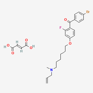 molecular formula C₂₃H₂₇BrFNO₂.C₄H₄O₄ B1662913 Ro 48-8071 fumarate CAS No. 189197-69-1