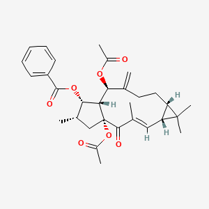 B1662919 Diacetyl benzoyl lathyrol CAS No. 218916-52-0
