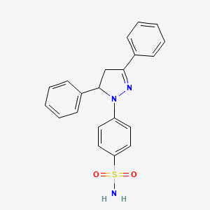 molecular formula C21H19N3O2S B1662975 4-(3,5-diphenyl-4,5-dihydro-1H-pyrazol-1-yl)benzenesulfonamide CAS No. 10179-57-4