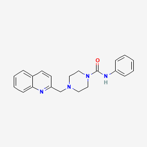 molecular formula C21H22N4O B1662981 N-phenyl-4-(quinolin-2-ylmethyl)piperazine-1-carboxamide CAS No. 898235-65-9