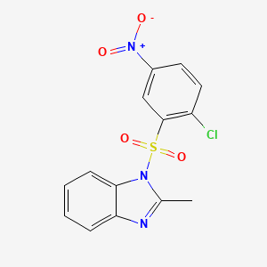 molecular formula C14H10ClN3O4S B1662986 1-(2-氯-5-硝基苯基)磺酰基-2-甲基苯并咪唑 CAS No. 337506-43-1