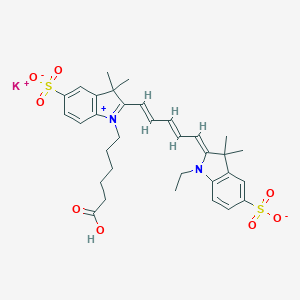 molecular formula C33H39KN2O8S2 B016630 Cyanine 5 Monofunctional Hexanoic Acid Dye, Potassium Salt CAS No. 449175-58-0