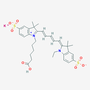 B016630 Potassium 1-(5-carboxypentyl)-2-[(1E,3E,5E)-5-(1-ethyl-3,3-dimethyl-5-sulfonato-1,3-dihydro-2H-indol-2-ylidene)penta-1,3-dien-1-yl]-3,3-dimethyl-3H-indol-1-ium-5-sulfonate CAS No. 449175-58-0