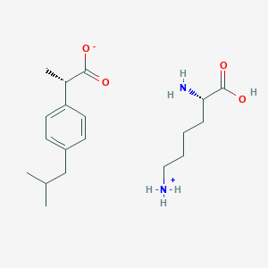 molecular formula C19H32N2O4 B1663001 [(5S)-5-amino-5-carboxypentyl]azanium;(2S)-2-[4-(2-methylpropyl)phenyl]propanoate CAS No. 1113403-10-4