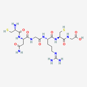 B1663019 Glycine, L-cysteinyl-L-asparaginylglycyl-L-arginyl-L-cysteinyl- CAS No. 651328-78-8