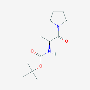 molecular formula C12H22N2O3 B166303 (S)-2-N-Boc-氨基-1-吡咯烷-1-基-丙烷-1-酮 CAS No. 138356-92-0