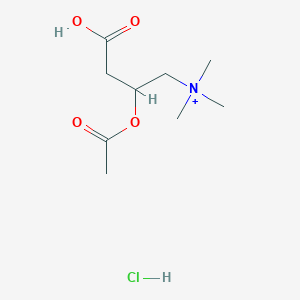 molecular formula C9H19ClNO4+ B1663038 Acetyl dl-carnitine chloride CAS No. 2504-11-2