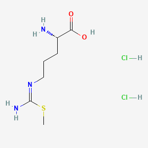 molecular formula C7H17Cl2N3O2S B1663040 (S,E)-2-Amino-5-((amino(methylthio)methylene)amino)pentanoic acid dihydrochloride CAS No. 209589-59-3