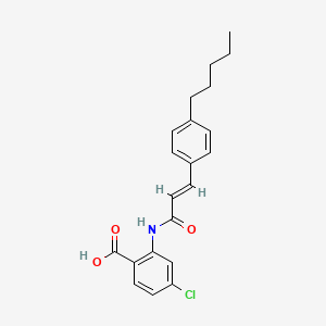 molecular formula C21H22ClNO3 B1663043 2-(4-Amylcinnamoyl)amino-4-chlorobenzoic acid CAS No. 99754-06-0