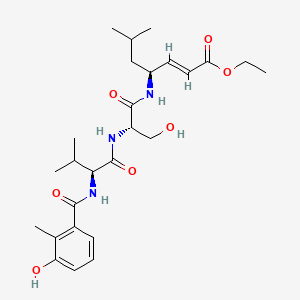 molecular formula C26H39N3O7 B1663053 HMB-Val-Ser-Leu-VE 