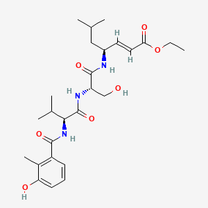 molecular formula C26H39N3O7 B1663053 HMB-Val-Ser-Leu-VE CAS No. 862891-04-1