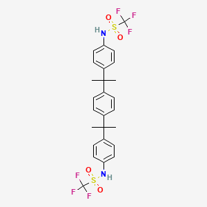 molecular formula C26H26F6N2O4S2 B1663055 1,1,1-trifluoro-N-[4-[2-[4-[2-[4-(trifluoromethylsulfonylamino)phenyl]propan-2-yl]phenyl]propan-2-yl]phenyl]methanesulfonamide CAS No. 329317-98-8