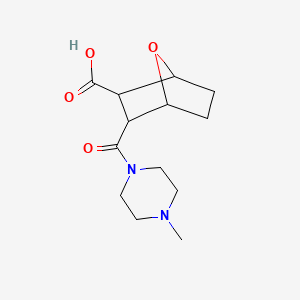 molecular formula C13H20N2O4 B1663056 2-(4-Methylpiperazine-1-carbonyl)-7-oxabicyclo[2.2.1]heptane-3-carboxylic acid CAS No. 1026680-07-8