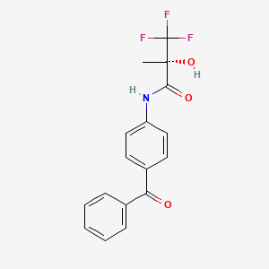 molecular formula C17H14F3NO3 B1663064 (2S)-N-(4-benzoylphenyl)-3,3,3-trifluoro-2-hydroxy-2-methylpropanamide CAS No. 147696-46-6