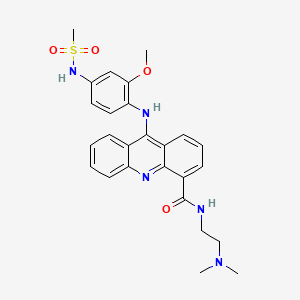 molecular formula C26H29N5O4S B1663068 N-(2-(Dimethylamino)ethyl)-9-((2-methoxy-4-((methylsulfonyl)amino)phenyl)amino)-4-acridinecarboxamide CAS No. 88476-68-0