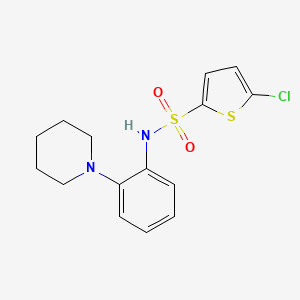 molecular formula C15H17ClN2O2S2 B1663071 5-chloro-N-(2-piperidin-1-ylphenyl)thiophene-2-sulfonamide CAS No. 746609-35-8
