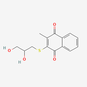 molecular formula C14H14O4S B1663103 2-[(2,3-Dihydroxypropyl)thio]-3-methyl-1,4-naphthoquinone CAS No. 72775-91-8