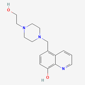 molecular formula C16H21N3O2 B1663104 5-[[4-(2-Hydroxyethyl)piperazin-1-yl]methyl]quinolin-8-ol CAS No. 312611-92-0