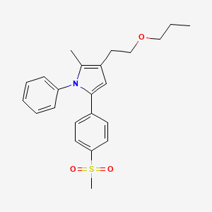 molecular formula C23H27NO3S B1663107 2-甲基-5-(4-甲基磺酰苯基)-1-苯基-3-(2-丙氧基乙基)吡咯 CAS No. 1005451-59-1