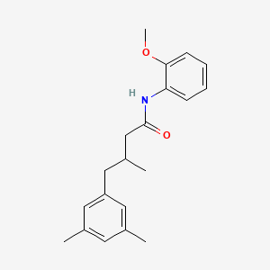 4-(3,5-dimethylphenyl)-N-(2-methoxyphenyl)-3-methylbutanamide