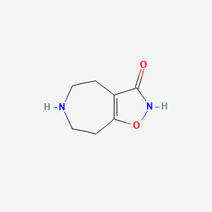 B1663114 5,6,7,8-Tetrahydro-4H-isoxazolo(4,5-d)azepin-3-ol CAS No. 53658-58-5