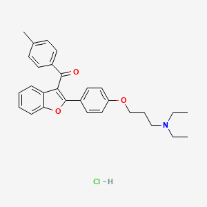 [2-[4-[3-(diethylamino)propoxy]phenyl]-1-benzofuran-3-yl]-(4-methylphenyl)methanone;hydrochloride