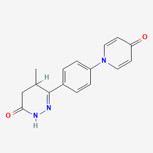 molecular formula C16H15N3O2 B1663122 4-methyl-3-[4-(4-oxopyridin-1-yl)phenyl]-4,5-dihydro-1H-pyridazin-6-one CAS No. 112127-66-9