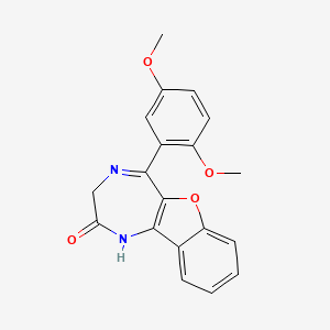 molecular formula C19H16N2O4 B1663131 5-(2,5-Dimethoxyphenyl)-1,3-dihydro-[1]benzofuro[3,2-e][1,4]diazepin-2-one CAS No. 313481-28-6