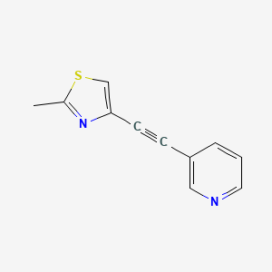 B1663139 2-Methyl-4-(pyridin-3-ylethynyl)thiazole CAS No. 329205-68-7