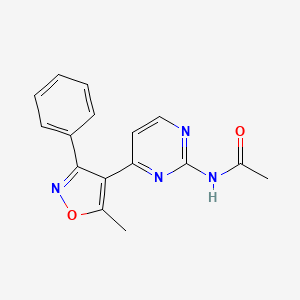 B1663140 N-[4-(5-methyl-3-phenyl-1,2-oxazol-4-yl)pyrimidin-2-yl]acetamide CAS No. 264616-56-0