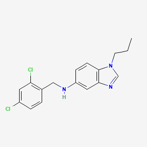molecular formula C17H17Cl2N3 B1663142 N-[(2,4-二氯苯基)甲基]-1-丙基苯并咪唑-5-胺 CAS No. 912780-51-9
