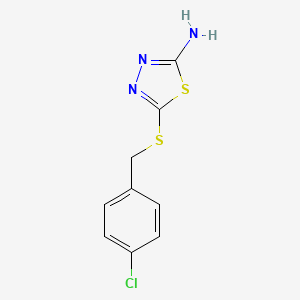 molecular formula C9H8ClN3S2 B1663148 2-Amino-5-[(4-chlorobenzyl)thio]-1,3,4-thiadiazole CAS No. 72836-33-0