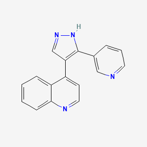 molecular formula C17H12N4 B1663151 4-(3-吡啶-3-基-1h-吡唑-4-基)喹啉 CAS No. 849924-96-5
