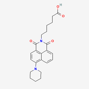 B1663156 6-(1,3-Dioxo-6-piperidin-1-ylbenzo[de]isoquinolin-2-yl)hexanoic acid CAS No. 181373-35-3