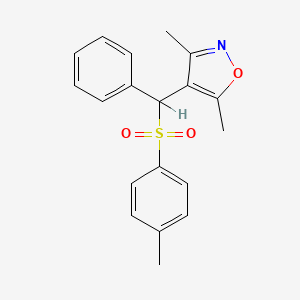 molecular formula C19H19NO3S B1663158 3,5-dimethyl-4-[[(4-methylphenyl)sulfonyl](phenyl)methyl]isoxazole CAS No. 116422-95-8