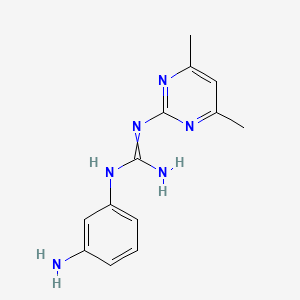 molecular formula C13H16N6 B1663159 1-(3-Aminophenyl)-2-(4,6-dimethylpyrimidin-2-yl)guanidine CAS No. 352657-48-8