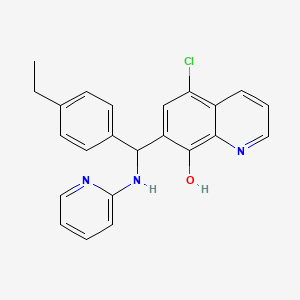 molecular formula C23H20ClN3O B1663176 5-氯-7-[(4-乙基苯基)-(吡啶-2-氨基)甲基]喹啉-8-醇 CAS No. 713491-57-7
