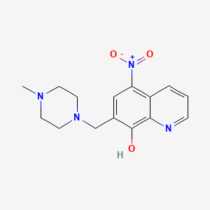 molecular formula C15H18N4O3 B1663179 8-Quinolinol, 7-((4-methyl-1-piperazinyl)methyl)-5-nitro- CAS No. 74440-59-8