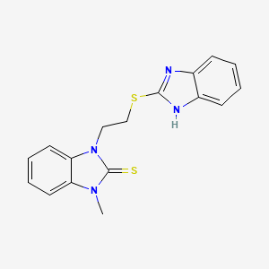 molecular formula C17H16N4S2 B1663183 1-[2-(1H-benzimidazol-2-ylsulfanyl)ethyl]-3-methyl-1,3-dihydro-2H-benzimidazole-2-thione CAS No. 433249-32-2