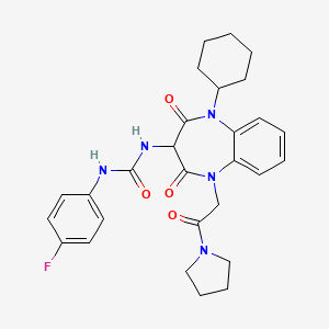 molecular formula C₂₈H₃₂FN₅O₄ B1663188 胃泌素/CCK拮抗剂1 CAS No. 162271-52-5
