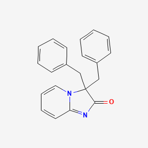 B1663202 Imidazo[1,2-a]pyridin-2(3H)-one, 3,3-bis(phenylmethyl)- CAS No. 324077-62-5