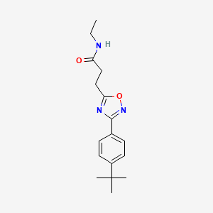 molecular formula C17H23N3O2 B1663209 3-[3-(4-tert-butylphenyl)-1,2,4-oxadiazol-5-yl]-N-ethylpropanamide CAS No. 876713-71-2