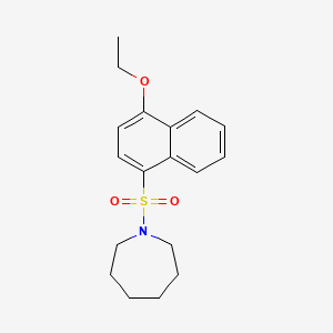 molecular formula C18H23NO3S B1663211 1-(4-Ethoxynaphthalen-1-yl)sulfonylazepane CAS No. 312594-36-8