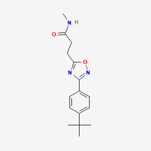 B1663212 3-[3-(4-tert-butylphenyl)-1,2,4-oxadiazol-5-yl]-N-methylpropanamide CAS No. 876713-68-7