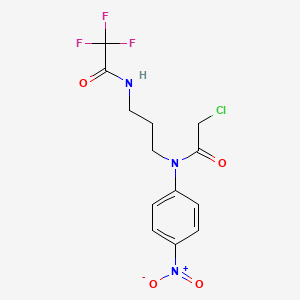 N-[3-(N-(2-chloro-1-oxoethyl)-4-nitroanilino)propyl]-2,2,2-trifluoroacetamide