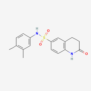 molecular formula C17H18N2O3S B1663219 N-(3,4-dimethylphenyl)-1,2,3,4-tetrahydro-2-oxo-6-quinolinesulfonamide 